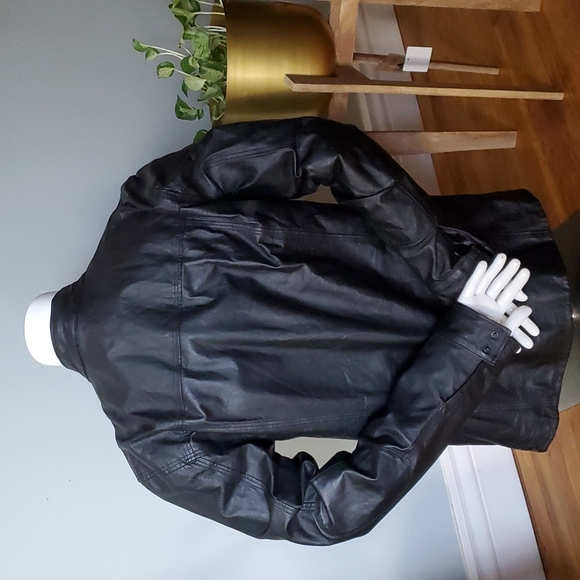 Leather Black Studded Jacket - Picture 3 of 6